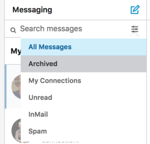 Zeeko - finding archived messages on Linkedin