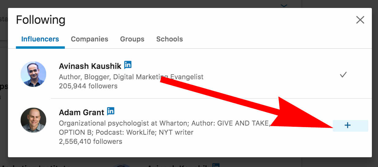 How to update and remove interests on Linkedin - unfollowing